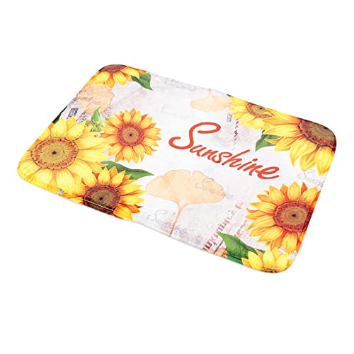 STOBAZA Sonnenblumenmatte Geschenke für den einzug Badezimmermatten Badematte Badewannenteppich Dekor Teppiche rutschfeste Badezimmermatte Bodenmatte für den Haushalt Landhausstil von STOBAZA