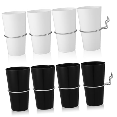 STOBAZA Stecktafel Becher Kunststoff Becher mit Edelstahl Haken Langlebig Kratzfest Großer Stauraum für Werkstatt Büro Garage Bastelraum Organizer Zubehör von STOBAZA
