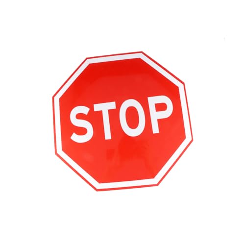 STOBAZA Stoppschild aus Aluminium Wetterfest und Reflektierend Rotes Verkehrszeichen für Straßenverkehr Geeignet für Innen Außenbereiche Klassisches Sichtbares Warnschild für von STOBAZA