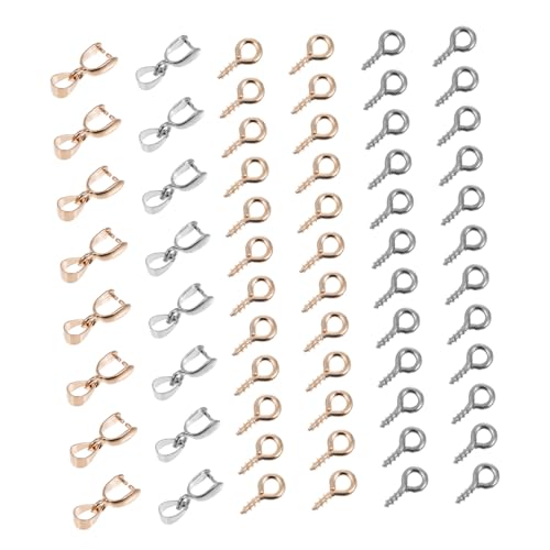 STOBAZA Teiliges DIY Schmuckverschluss Legiertem Kleine Goldene und Silberne Schraubösen und Haken Glänzend Einfach zu Montieren für Armbänder Halsketten Ohrringe Schmuckherstellung STOBAZA Teiliges DIY Schmuckverschluss Legiertem Kleine Goldene und Silberne Schraubösen und Haken Glänzend Einfach zu Montieren für Armbänder Halsketten Ohrringe Schmuckherstellung von STOBAZA