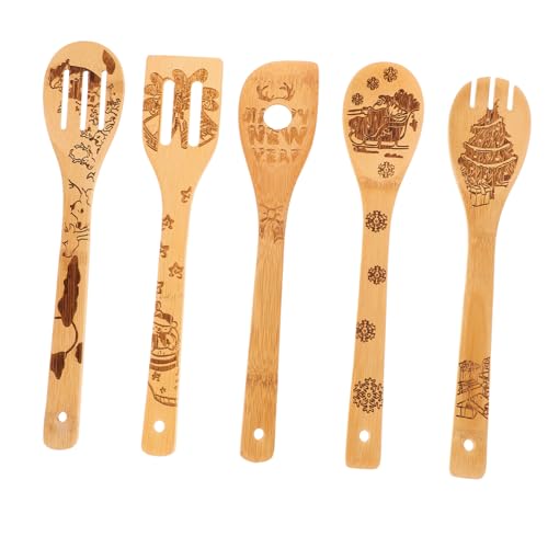 STOBAZA Teiliges Holz Kochlöffel Set Weihnachtsdekor Vielseitige Küchenutensilien aus Glattem Bürstenfreiem Holz Praktisches Kochbesteck Dekoratives Küchenaccessoire und zur Weihnachtszeit STOBAZA Teiliges Holz Kochlöffel Set Weihnachtsdekor Vielseitige Küchenutensilien aus Glattem Bürstenfreiem Holz Praktisches Kochbesteck Dekoratives Küchenaccessoire und zur Weihnachtszeit von STOBAZA