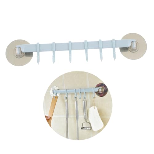 STOBAZA Traceless Nail Stick hook mit Haken Moderner Multifunktionaler Aufbewahrungshaken für Küche Bad Schlafzimmer aus Kunststoff Einfache Montage Himmelblau Platzsparend und Dekorativ von STOBAZA