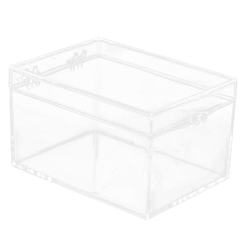 STOBAZA Transparente Kleine Aufbewahrungsbox aus Bruchsicherem Kunststoff mit Rechteckigem Design Vielseitige Mini vitrine für Insekten Mineralien Schmuck und Kleinteile Stapelbar und von STOBAZA