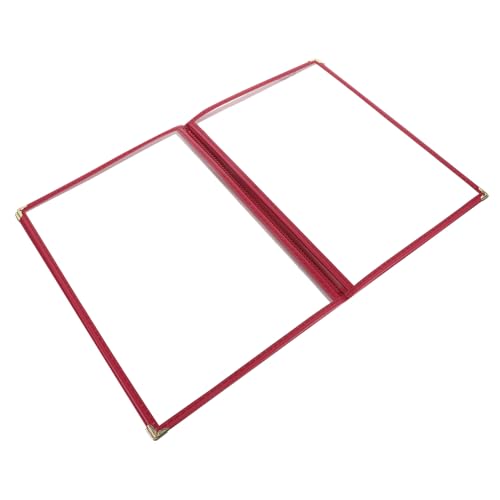 STOBAZA Transparenter PVC Menühalter mit Seiten Wiederverwendbare Speisekartenhülle für Restaurant Bar Leichter Robuster Menükarten schutz für Einfaches Bestellen und Menüwechsel von STOBAZA