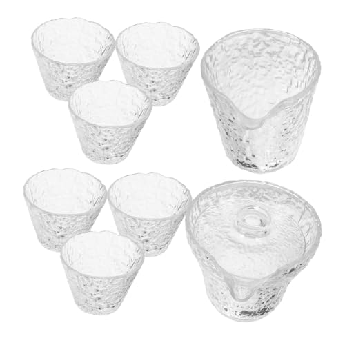 STOBAZA Transparentes Chinesisches Teeservice Teiliges Glas Teebereiter mit Hitzebeständigen Teetassen für Traditionellen Tee Genuss Zuhause und Unterwegs Modernes Design von STOBAZA