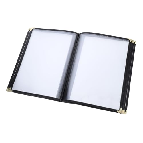 STOBAZA Transparentes Menübuch mit Seiten PVC und Kunstleder Wasser Schmutzabweisend mit Transparenten Einstecktaschen Menühalter für Restaurant Bar und Hotel Professionelle STOBAZA Transparentes Menübuch mit Seiten PVC und Kunstleder Wasser Schmutzabweisend mit Transparenten Einstecktaschen Menühalter für Restaurant Bar und Hotel Professionelle von STOBAZA