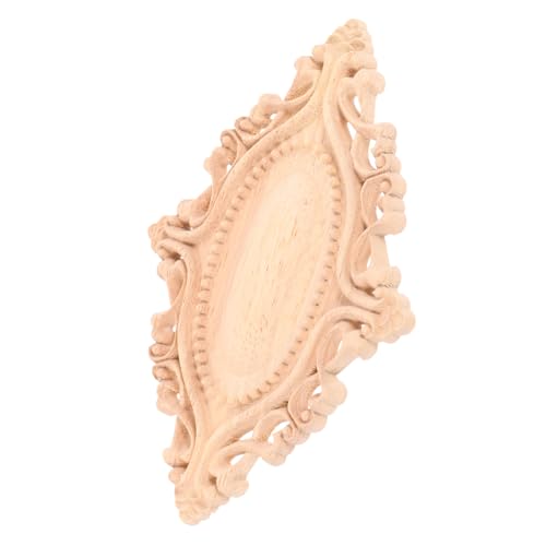 STOBAZA Unlackierte Holzapplikation Oval Geschnitzt Europäischer Stil Möbel Onlay Holzdeko Basteln Ornament für Schrank Tür Dekoration STOBAZA Unlackierte Holzapplikation Oval Geschnitzt Europäischer Stil Möbel Onlay Holzdeko Basteln Ornament für Schrank Tür Dekoration von STOBAZA