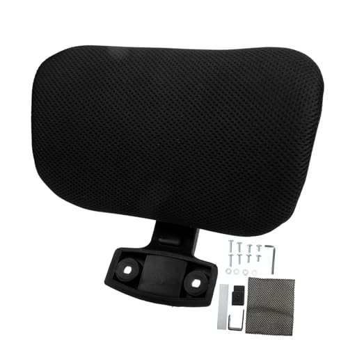 STOBAZA Verstellbare Bürostuhl Kopfstütze Nachrüstbar Nackenstütze für Computerstuhl Abnehmbares Kopfkissen Ergonomisches Design zur Linderung von Nackenschmerzen Einfache Montage Schwarz von STOBAZA