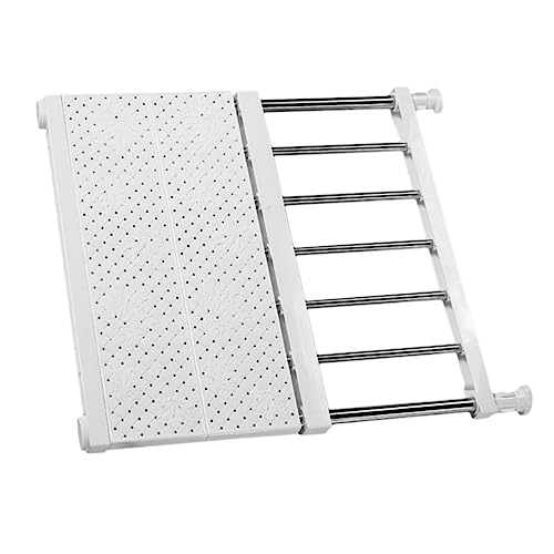 STOBAZA Verstellbares Weißes Kleiderschrank regal aus Hochfestem Stahl mit Multifunktionalem Praktischem Aufbewahrungs Ordnungssystem für Kleidung und Schuhe Teleskopisch Erweiterbar STOBAZA Verstellbares Weißes Kleiderschrank regal aus Hochfestem Stahl mit Multifunktionalem Praktischem Aufbewahrungs Ordnungssystem für Kleidung und Schuhe Teleskopisch Erweiterbar von STOBAZA