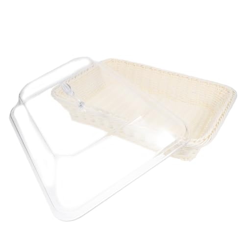 STOBAZA Vielseitiger Brotkorb mit Transparentem Deckel und Ergonomischem Griff Geflochtenes Serviertablett für Brot Kuchen Obst und Snacks Frischehaltender Wiederverwendbar STOBAZA Vielseitiger Brotkorb mit Transparentem Deckel und Ergonomischem Griff Geflochtenes Serviertablett für Brot Kuchen Obst und Snacks Frischehaltender Wiederverwendbar von STOBAZA