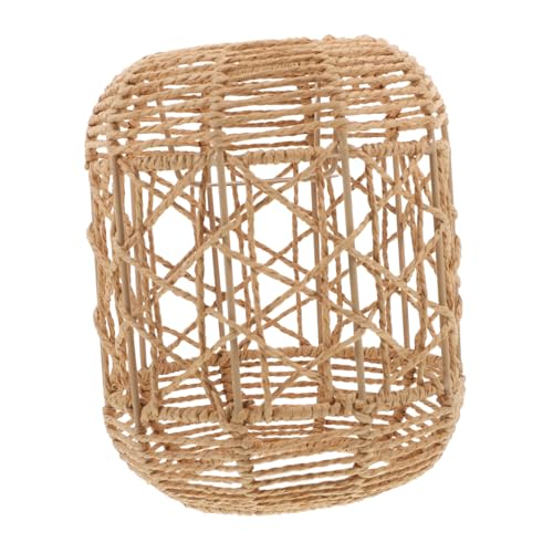 STOBAZA Vintage Handgewebter Rattan Lampenschirm aus Papierseil Robust und Langlebig Rustikaler Deckenleuchte Ersatz Für Esszimmer Wohnzimmer Teestuben STOBAZA Vintage Handgewebter Rattan Lampenschirm aus Papierseil Robust und Langlebig Rustikaler Deckenleuchte Ersatz Für Esszimmer Wohnzimmer Teestuben von STOBAZA