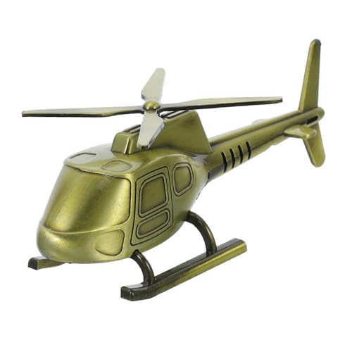 STOBAZA Vintage Legierung Hubschrauber Modell Retro Metall Flugzeug Ornament Für Büro Schreibtisch Sammler Miniatur Hubschrauber von STOBAZA
