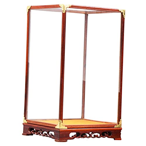 STOBAZA Vitrine Ausstellungsbox für Buddha Figur Staubdichte Glasabdeckung mit Holzrahmen für Sammlerstücke für Dekoration und Aufbewahrung STOBAZA Vitrine Ausstellungsbox für Buddha Figur Staubdichte Glasabdeckung mit Holzrahmen für Sammlerstücke für Dekoration und Aufbewahrung von STOBAZA
