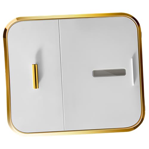 STOBAZA Wand Tissue Box Halter Aufbewahrungsbox für Papierhandtücher und Toilettenpapier Selbstklebend ohne Bohren für Badezimmer und Vergoldet von STOBAZA
