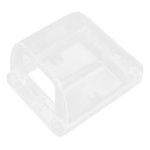 STOBAZA Wasserdichte Transparente Außensteckdosenbox Extra Groß Extrastark Spritzwasserschutz für Badezimmer und Wassererhitzer Einfache DIY Montage Steckdosenschutz von STOBAZA