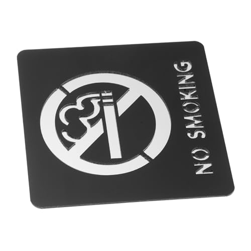 STOBAZA Wasserdichtes Selbstklebendes Rauchverbotsschild für Restaurants Büro und Bereiche Robustes No Smoking Aufkleber Warnschild für Innen und Außenbereich von STOBAZA