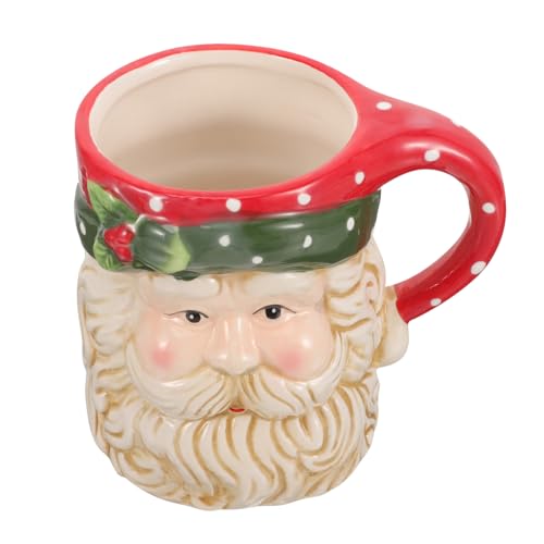 STOBAZA Weihnachtliche Keramik Kaffeetasse mit Süßem Cartoon Design Glatten Kanten und Praktischem Griff Vielseitige Xmas Tasse als Liebevolles für Zuhause Büro von STOBAZA