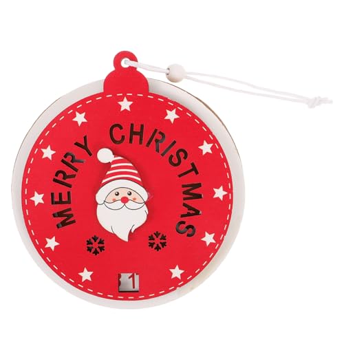 STOBAZA Weihnachtsdeko Adventskalender Holz Tage Countdown Hängend Warmes Licht Party Favor Fenster Deko für Weihnachtsbaum und Tür von STOBAZA