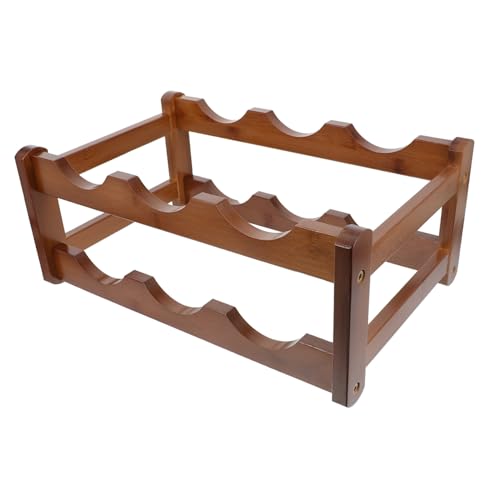 STOBAZA Weinregal aus Holz Praktischer Weinständer mit Glatter Oberfläche Dekorativer Flaschenhalter für Zuhause Küche und Bar Flaschen Schmal Stehend Langlebig und Stilvoll von STOBAZA