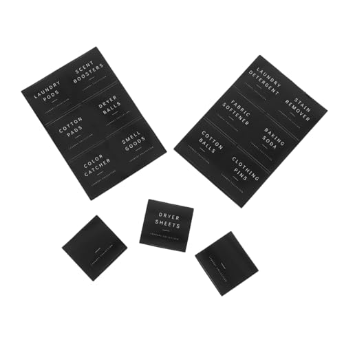 STOBAZA wasserdichte Laundry Soap Labels Teiliges Aufkleber für Waschmittel und Weichspülerflaschen Minimalistische Jar Labels zur Einfachen Identifikation und Organisation im Waschraum von STOBAZA