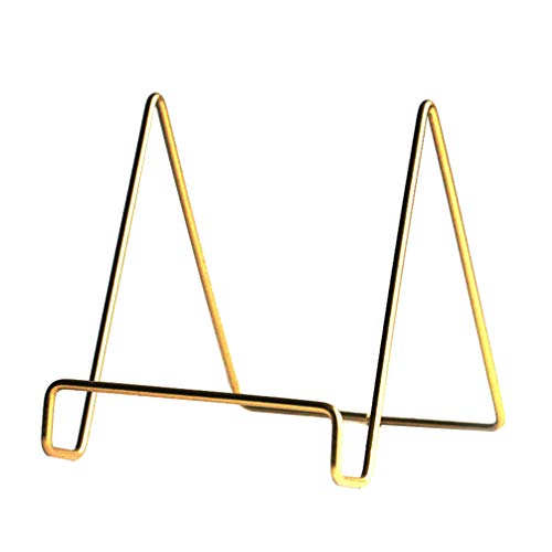 2 StüCk Gold Metall BüCherregal StäNder Electroplated BüCherregal Desktop Halter FüR Tablets Und BüCher FüR Home Office Schreibtisch von STOBOK