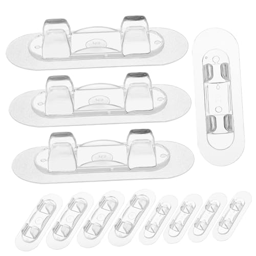 STOBOK 1 Satz Kabelhalter Selbstklebend Drahtklemmen Für Wandmontage Transparente Clips Zur Kabelorganisation Verschiedene Einfache Installation Ohne Bohren Für Schreibtisch Und 30 Stück von STOBOK