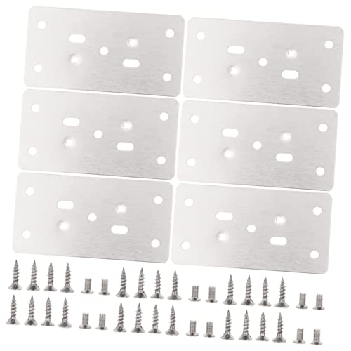 STOBOK 1 Satz Scharnier Reparaturplatten Teiliges Möbel Reparaturkit Für Schranktüren Installieren Robust Und Langlebig Für Möbel Wie Schränke Und Tische 6 Stück von STOBOK