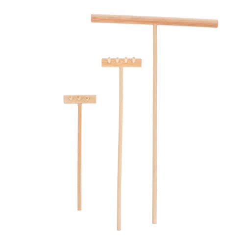 STOBOK 1 Satz Zubehör Für Sandtische Behälter Zappeln Zen-Garten Für Den Schreibtisch Sandgarten Sandkasten Handwerkzeug Holzdeko Holzrake Feng-Shui-rechen Büro-mini-rechen Hölzern 3st von STOBOK