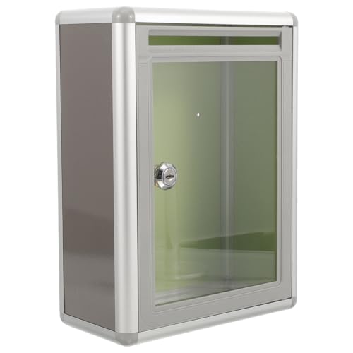 STOBOK 1 Stück Karton Kommentarfeld An Der Wand Montierbar Wahlurne Vertrauliche Aufbewahrung Acrylbox Postfächer Sperren Transparentes Gehäuse Briefkästen Vorschlagsbox Mit Schloss von STOBOK