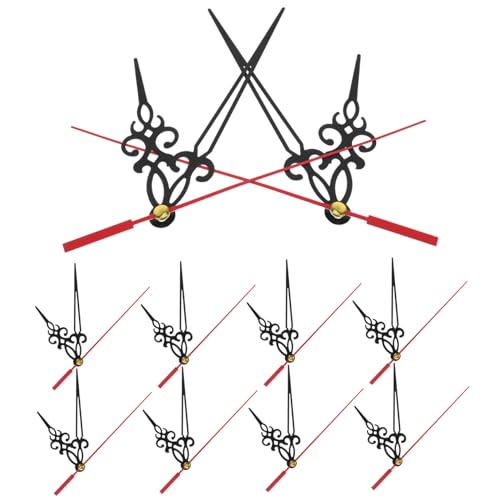 STOBOK 10sätze Teiliges Uhrzeiger Für Wanduhren Stilvolle Langlebige Zeiger Für DIY-Uhr-reparaturen Und Bastelprojekte Hochwertige Uhrwerk-zubehörteile Klassischem Schwarz-rot STOBOK 10sätze Teiliges Uhrzeiger Für Wanduhren Stilvolle Langlebige Zeiger Für DIY-Uhr-reparaturen Und Bastelprojekte Hochwertige Uhrwerk-zubehörteile Klassischem Schwarz-rot von STOBOK