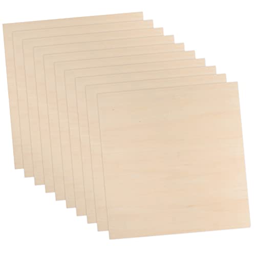 STOBOK 10stücke Unlackierte Sperrholzplatten Aus Lindenholz Blank Holz Bretter Für Basteln Diy Modellbau Holz Rohlinge Materialien von STOBOK