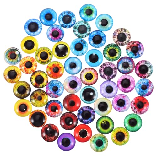 STOBOK Puppenaugen Aus Glas 100 Stück Runde Glasflicken Augäpfel Für Die Puppenherstellung Dekoratives Zubehör Für Bastelprojekte von STOBOK