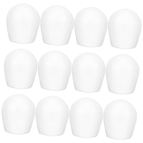 STOBOK 12 Stück Schaumkuchen-Embryo Kompaktes Kuchenmodell Cupcake-Liner Jumbo-muffinform Gefälschtes Essen Party Kugeln Kuchendekoration Gefälschter Kuchen Kuchendummies Sammeln Weiß von STOBOK