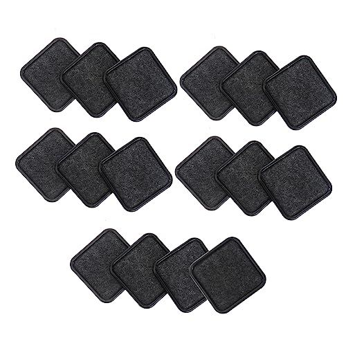STOBOK 16 Stück Metall-Aluminium-Lederrollen Rollenbecher Griffpolster Für Möbel Filzrollenbecher Kleine Möbelerhöhungen Anti-Rutsch-Pads Für Möbel Couch-Bodengreifer Schwarzer von STOBOK