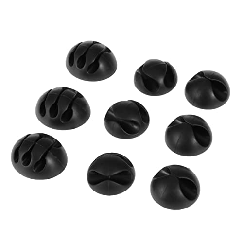 STOBOK 18Stücke Teiliges Kabelorganisator mit Kabelklemmen Kabelclips für Schreibtisch Home Office Halten Ihre Kabel Ordentlich Schwarz von STOBOK