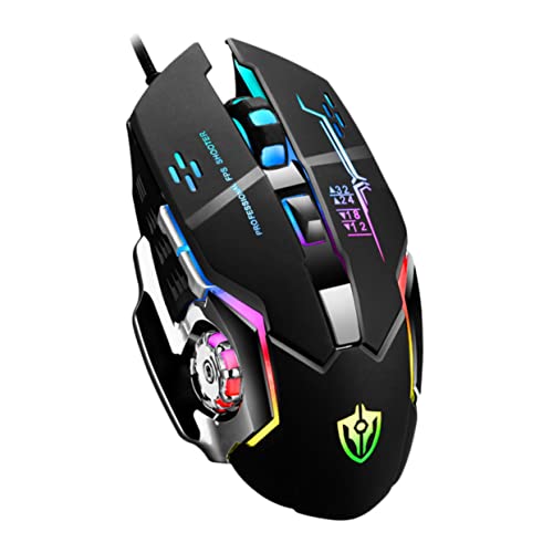 STOBOK 1Stück Gaming mit RGB Beleuchtung Ergonomisches Design Verstellbare DPI Metallgehäuse für Büro Spiele für Professionelle Gamer Enthusiasten von STOBOK