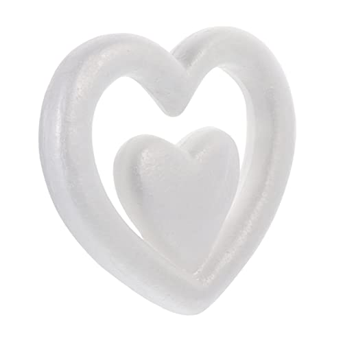 STOBOK 1stk Schaum Liebesmodell Polystyrolschaumring Styroporkranz Schaumkreis Polystyrolform Styroporformen Styroporschaumkranz Styroporkugel Diy Glatter Kranz Charme Weiß Hochzeit von STOBOK