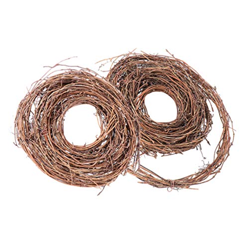 STOBOK 2 Rolle Kranz Rustikal Rattan Band Vintage Weiden Reben Naturkranz Rebenkranz Dekokranz Retro Tischkranz Basteln Kranz aus Zweigen Land Stil Weihnachten Kranz Girlande Dekoration von STOBOK