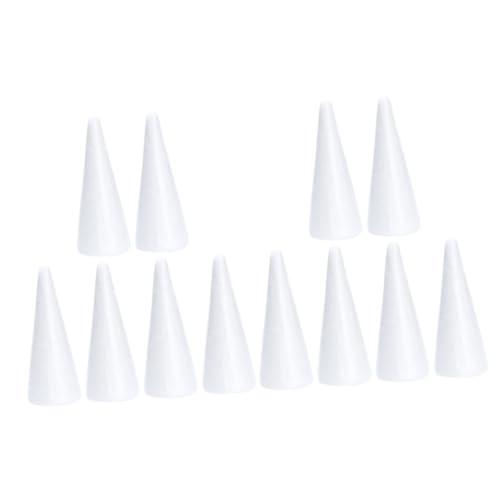 STOBOK 2 Sätze Schaumkegel Selber Machen Anzeige Zapfen Bausatz Bastelsets+für+ Bastel Set Für Tischdeko Selber Machen Kegelförmiges Poly-Drache Weiß 6 Stücke * 2 von STOBOK