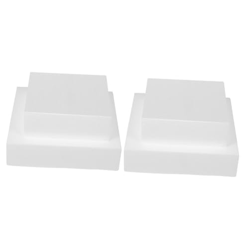 STOBOK 2 Sätze Schaumkuchen-Modell Dekoration Kuchen-übungsmodell Gefälschte Tortenattrappe Schaumkuchenform Mousse-kuchenform Kuchendummies Backen Schaumkuchenmodell Weiß 2 Stücke * 2 von STOBOK
