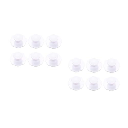 STOBOK 2 Sätze Selbstklebende Türgriffe Weiße Möbelknöpfe Für Schränke Kleiderschränke Und Einfache Montage Ohne Bohren Robustem Material 6 Stücke * 2 von STOBOK