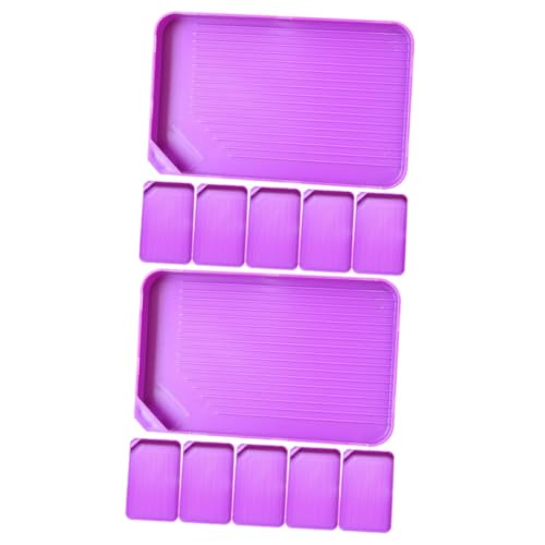 STOBOK 2 Sätze Siebscheibe Fläschchenteiler Schüsselbrett Tabletts Obstregal Diamant Farbtablett Einlage Deckelbehälter Tackle Schmuck Organizer Tablett Organizer 6 Stück * 2 von STOBOK