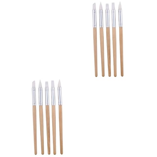 STOBOK 2 Sätze Töpferwerkzeuge Clay Tools Pottery Tools Keramik Modellieren Werkzeug Aus Ton Modelliermasse Student Ton Werkzeug Zum Schnitzen Von Ton Tonschaber Hölzern 5 Stücke * 2 von STOBOK