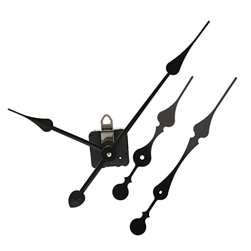 STOBOK 2 Sätze Uhrwerkzeiger Kit Analoges Uhrwerk Ersatzteile Zeiger Drehmoment Uhr Zahlen Uhrwerke Silber Moderne Uhrwerk Kits Uhrkomponenten Kit Schwarzer Kunststoff von STOBOK