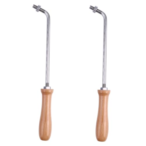 STOBOK 2 Stck. Backform Backen Stempeln Kuchen-Stempel-Stick Prägeeisengriff Kuchenstempelgriff Heiß Brennende Kupferformhülse Biegestempelgriff Griff Aus Holzstempel Hölzern von STOBOK