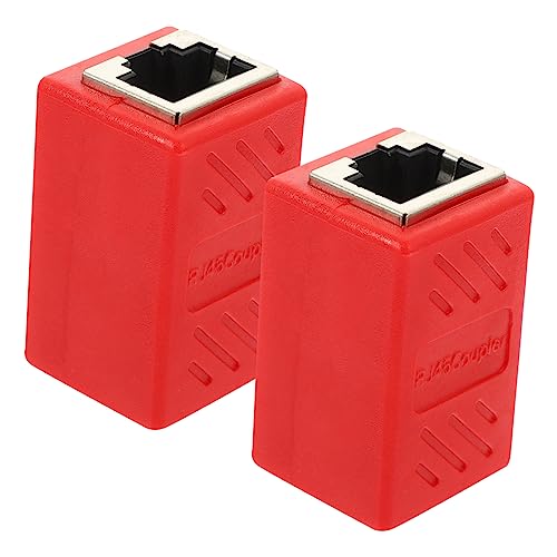 STOBOK 2 Stück Ethernet-Koppler Kabel Anschlüsse Duplex Cat6- Gigabit Hafen Ethernet -Adapter Ethernet-Buchse-zu-Buchse-Koppler Splitteradapter Ethernet Abs rot von STOBOK