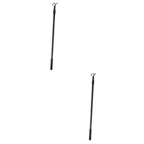 STOBOK 2 Stück Fensterrollo-Kippstab Kippfensterjalousien Vorhänge ziehen Stäbe für Vorhänge Stange erweiterbar einstellbar Vertikaljalousie Ersatzteil Blindstock Aluminiumlegierung Black von STOBOK