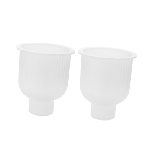 STOBOK 2 Stück Kristall Epoxidform Blumenvasenform DIY Vase Epoxidform Set Vasenbehälterform Vase Silikonform Pflanzform Silikontopfform Desktop DIY Form Kieselgel Weiß von STOBOK