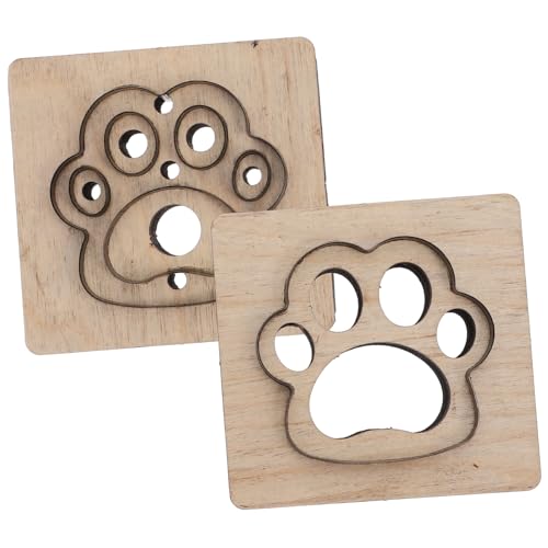 STOBOK 2 Stück Lederschneideform Quadratische Handtuchschnallenform Katzenform Retro Form Crimpwerkzeug Schere Ersatz rutschfeste Stollen Hergestellte Riemenformen Stahl Beige von STOBOK
