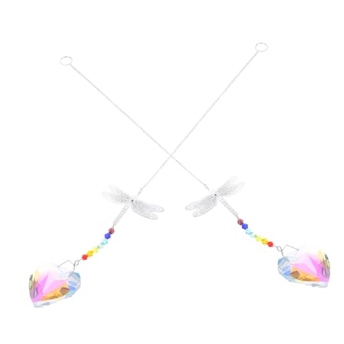 STOBOK 2 Stück Libellen Pendelleuchten Wandbehang Kettendekoration Hängender Kristallanhänger Hängende Kristalllampe Ornament Lampe Hängende Dekorlampe Hängende Ornamente von STOBOK